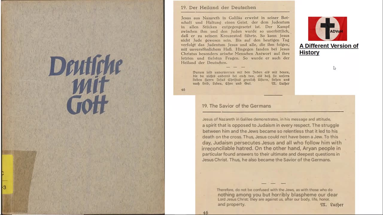 Excerpt from Germans With God by Grundman German Christians believed in Aryan Jesus 1941