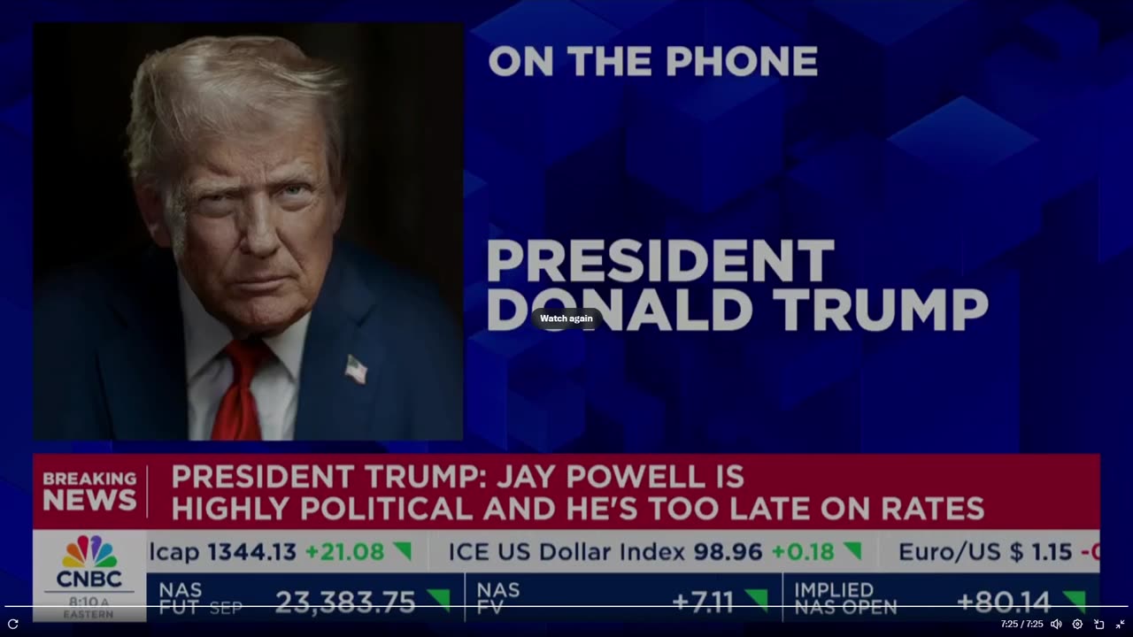 Trump calls into CNBC and takes command, BAM