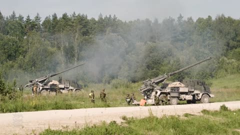 Estonian Live-Fire Exercises with Ceasar Self-Propelled Heavy Gun
