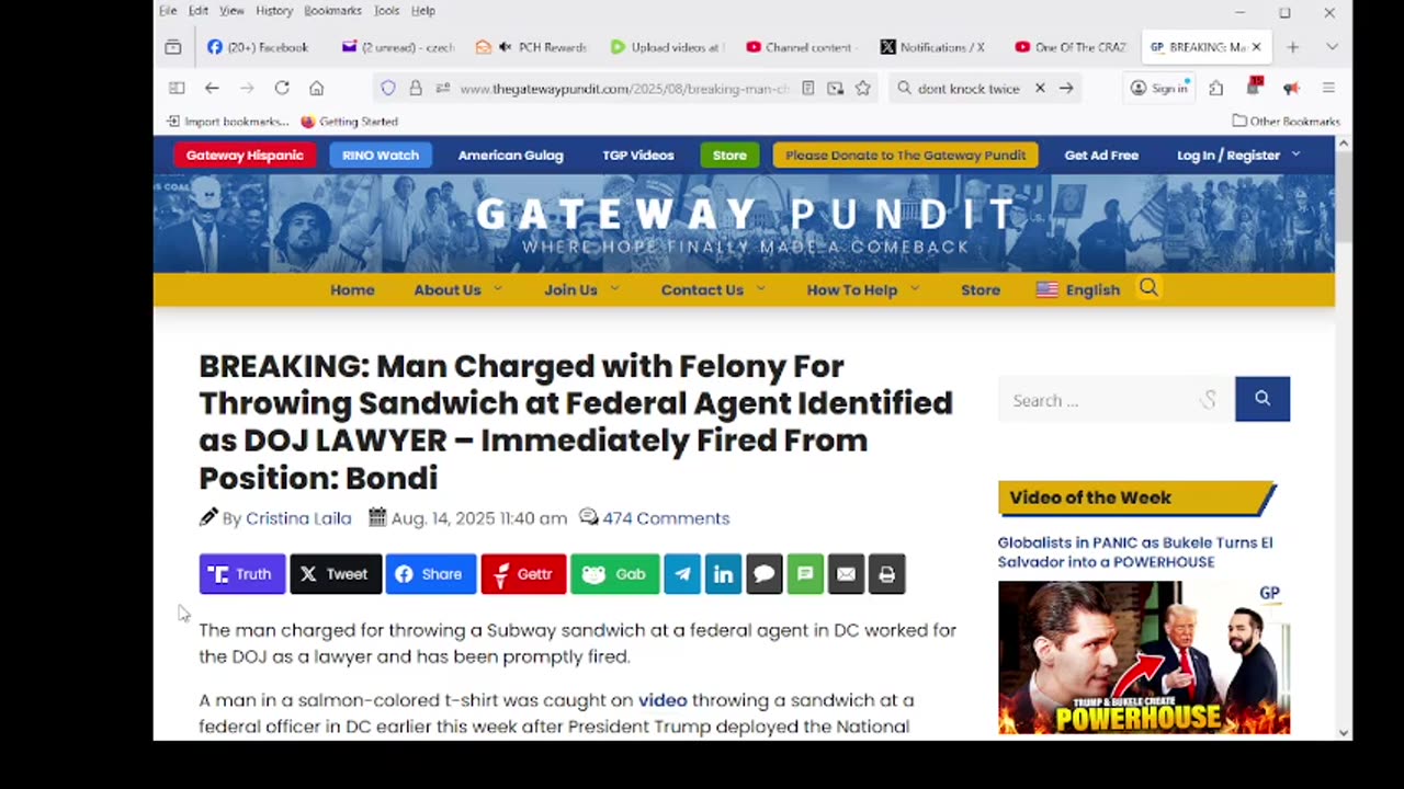 Man Charged with Felony For Throwing Sandwich at Federal Agent Identified as DOJ LAWYER
