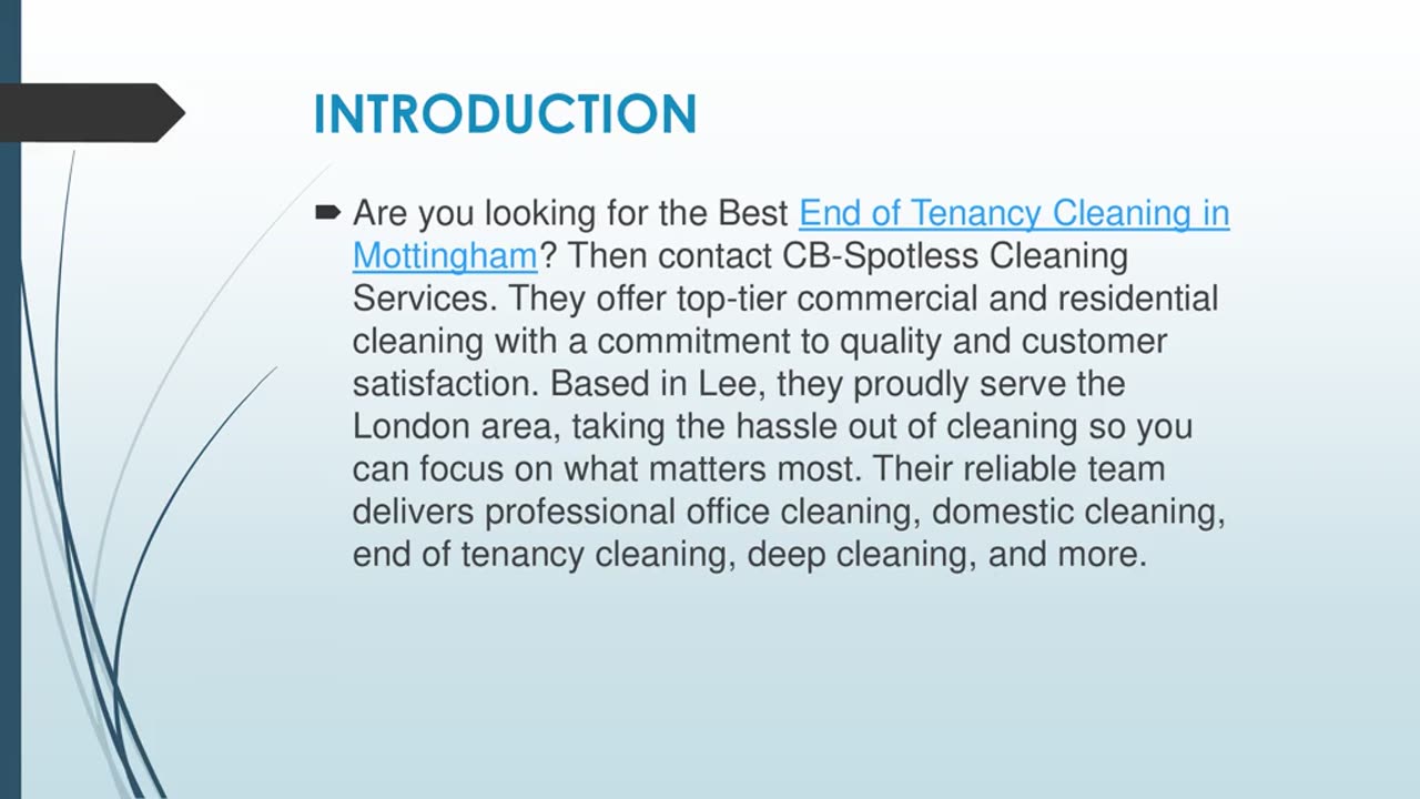 Best End of Tenancy Cleaning in Mottingham