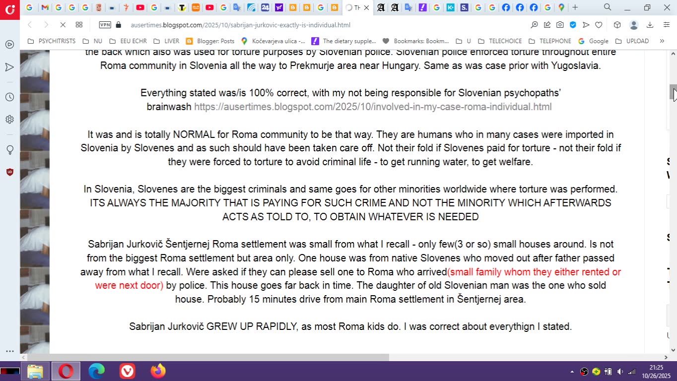 About Roma murder of Slovenian Aleš Šutar SOMALI resident ACO