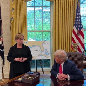 President Donald Trump tells Patty Morin: "Your daughter is looking down and is proud of you, you know that?"