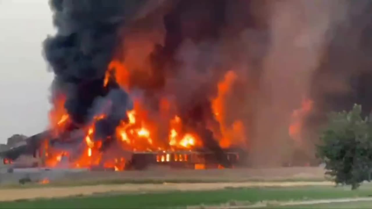 The explosion in Tehran was caused by a fire at an oil plant that has not yet been