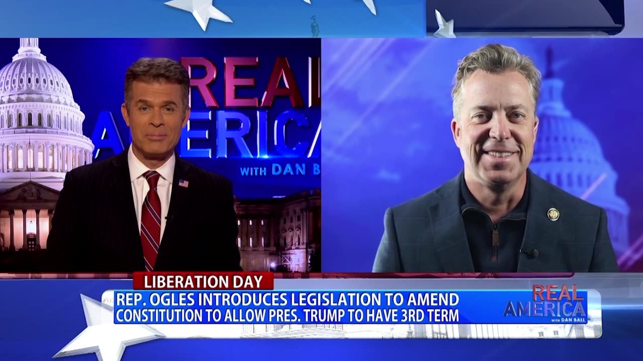 REAL AMERICA -- Dan Ball W/ Rep. Andy Ogles, Pres. Trump Announces Liberation Day, 4/2/25