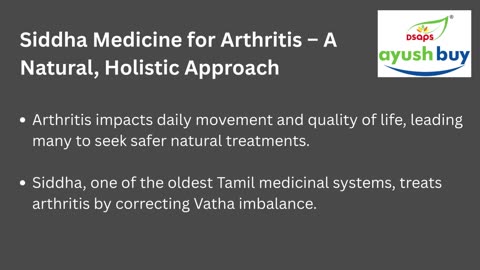 Complete guide: Benefits of Siddha medicine for arthritis