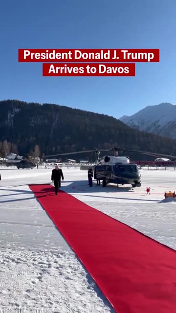 President Trump just landed in Davos
