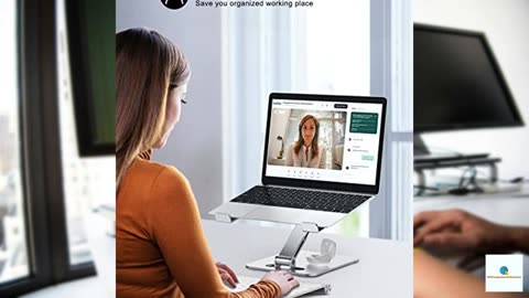 RIWUCT Foldable Laptop Stand, Height Adjustable Ergonomic Computer Stand for Desk, Aluminu
