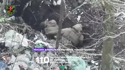 Russian Soldiers Lit Up Trying to Storm Ukrainian Trenches