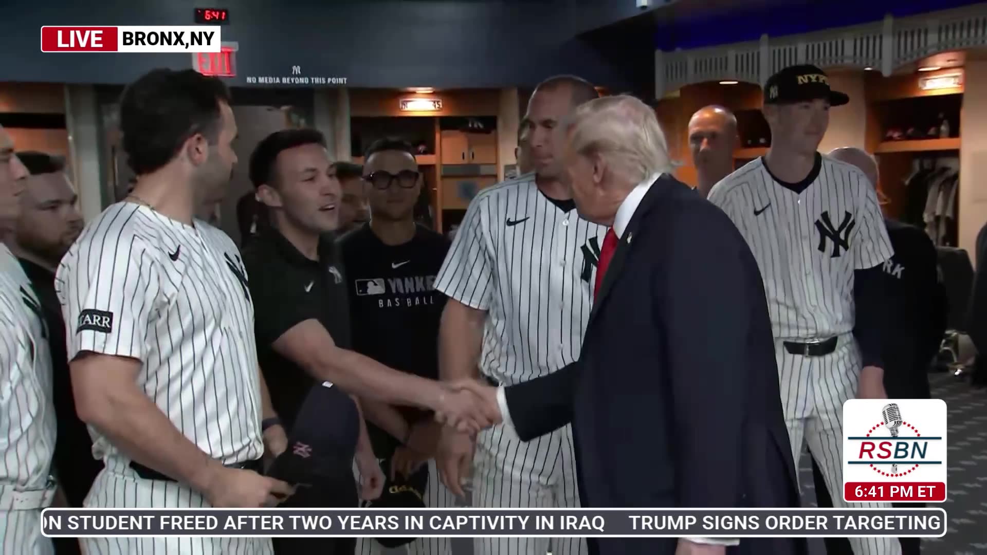 WATCH: President Trump Meets the Yankees Prior to the Baseball Game - 9/11/25