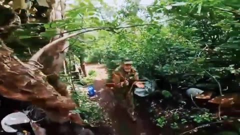Russian warriors from Yakutia defending the front