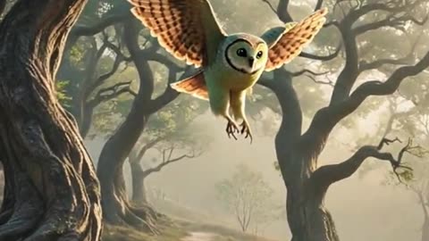 The Dog and the Owl: A Heartwarming Forest Rescue Under the Moonlight.