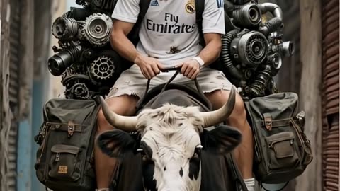The gift from Ronaldo to his son who lost the car race... Messi's son and Ronaldo's son 🏍😮