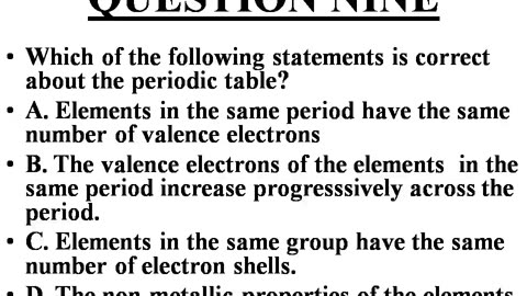 Questions and Answers in Chemistry