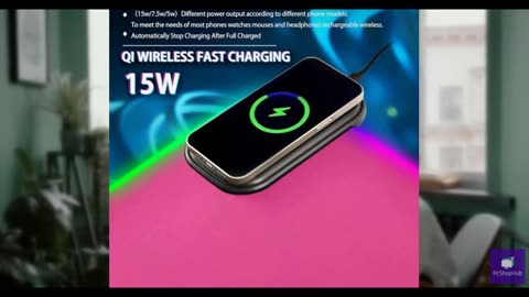 CEBUGI Bright Background Wireless Charging Mouse Pad 15W Fast Gaming Mouse Pad w