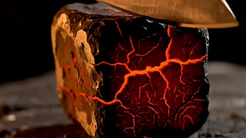AI Lava Cutting ASMR _ Relax and Unwind with Soothing Sounds of lava Cutting #asmr #aiasmr