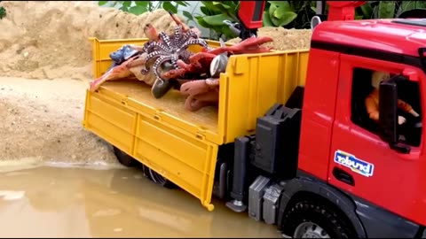 Toy Car Adventure: Excavator & Dump Truck Save the Bridge!