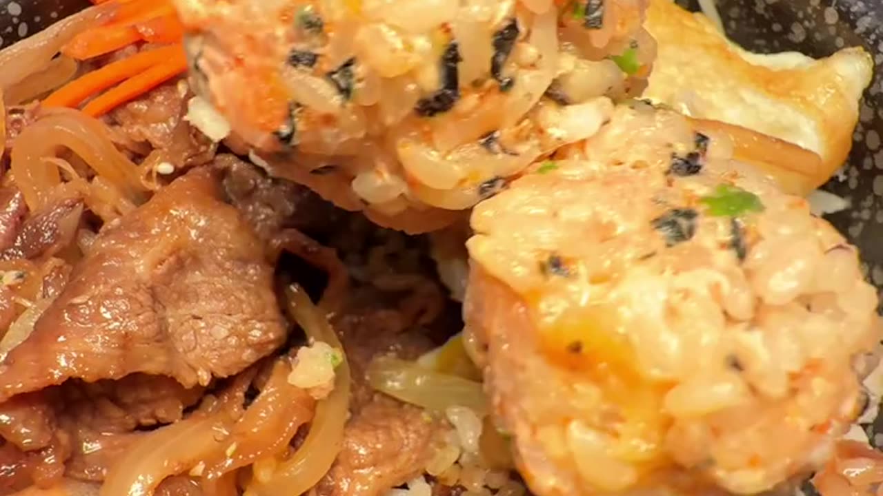 Sweet sour and spicy pork, shrimp, wrapped with mozzarella cheese
