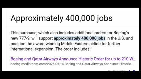 PRESIDENT TRUMP CREATES 400,000 JOBS IN ONE DEAL