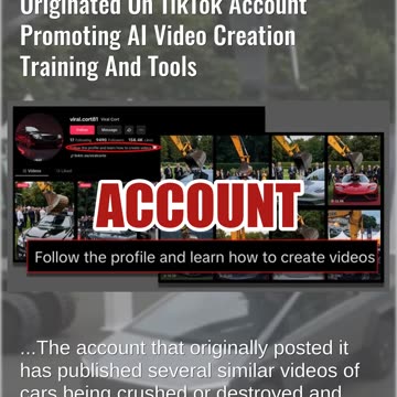 Fact Check: AI Video Of Cybertruck Being Crushed By Excavator Originated On Account Promoting AI