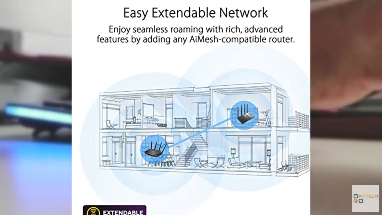 ASUS RT-AX1800S Dual Band WiFi 6 Extendable Router, Subscription-Free Network Se
