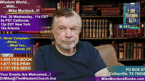 Re-Air: Wisdom World With Mike Murdock..!!!