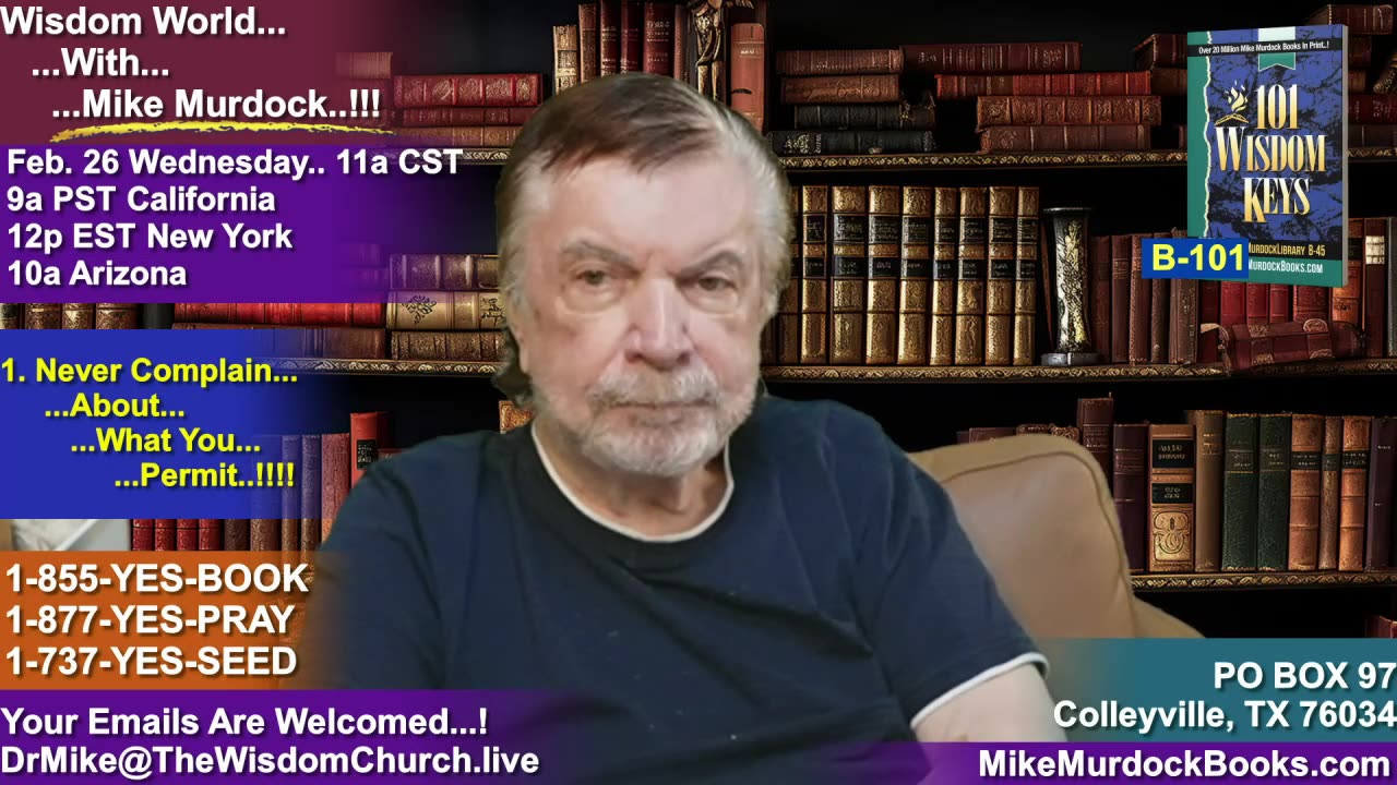 Re-Air: Wisdom World With Mike Murdock..!!!
