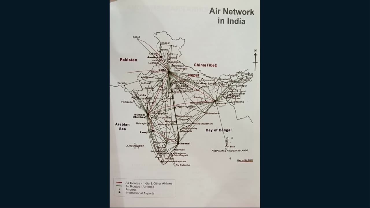 Full map of Air Network in India #Beauty of the world