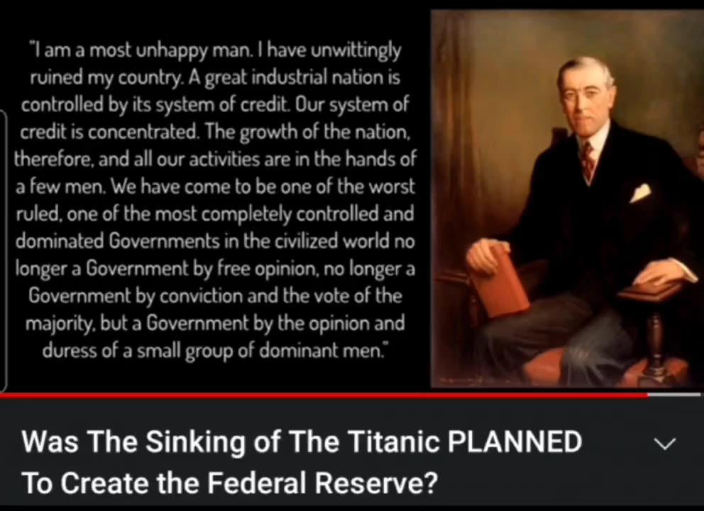Was the sinking of the Titanic Planned to create the Federal Reserve?