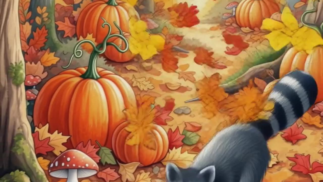 Cute Raccon is jumping