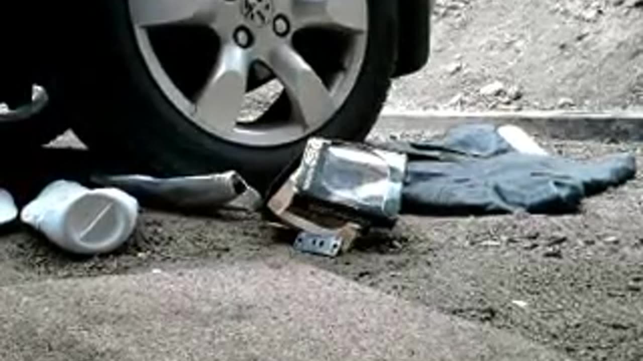 Tire Crushes Coat and Other Things