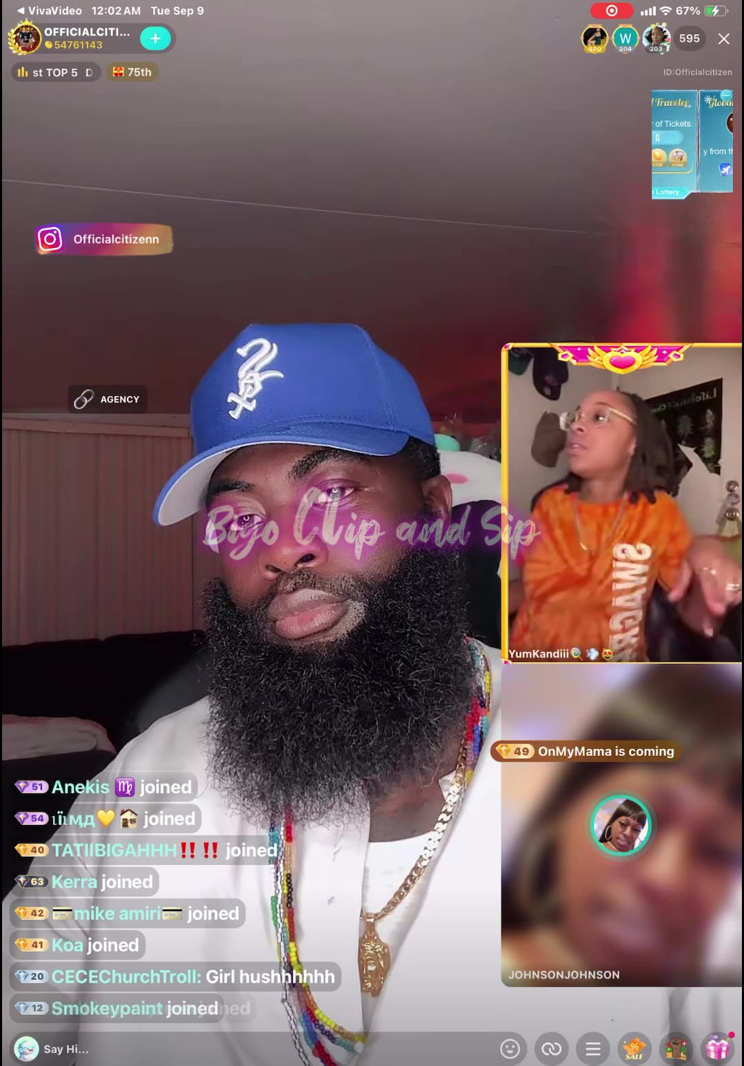 Citizen shows videos of Holly drunk n aggressive to yumkandi 9/8/25 #bigoclipandsip