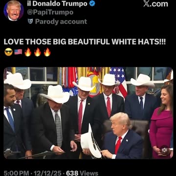 LOVE THOSE BIG BEAUTIFUL WHITE HATS
