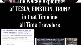 Trump interwoven with Timetravel, Trump TESLA. TESLA was Carl 1955, he had to cuz TESLA "died" 1943.