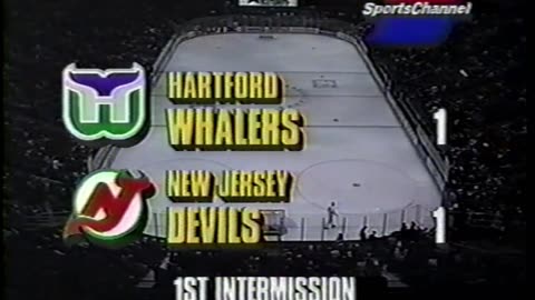 NHL 1993 HARTFORD WHALERS AT NEW JERSEY DEVILS