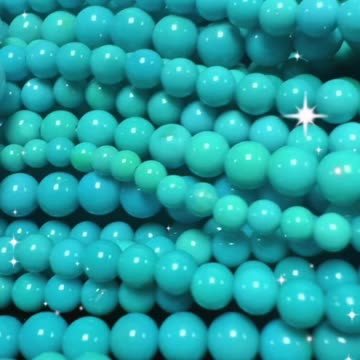 250618-3 Turquoise Round Bead Strand: Earth’s Blue Verse on the Wrist
