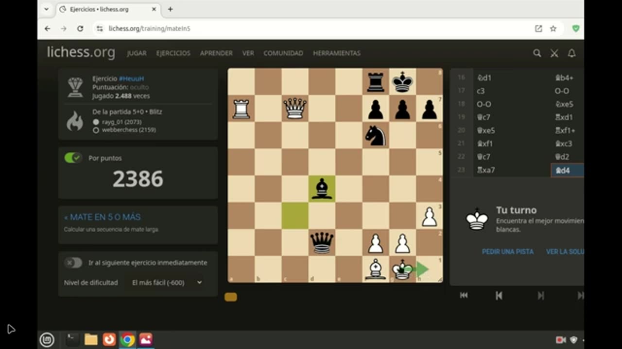 Checkmate in 5 moves, very easy level