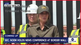 Noem Announces the Whole Border Wall Will Be Painted Black to Make It Too Hot to Climb in the Heat