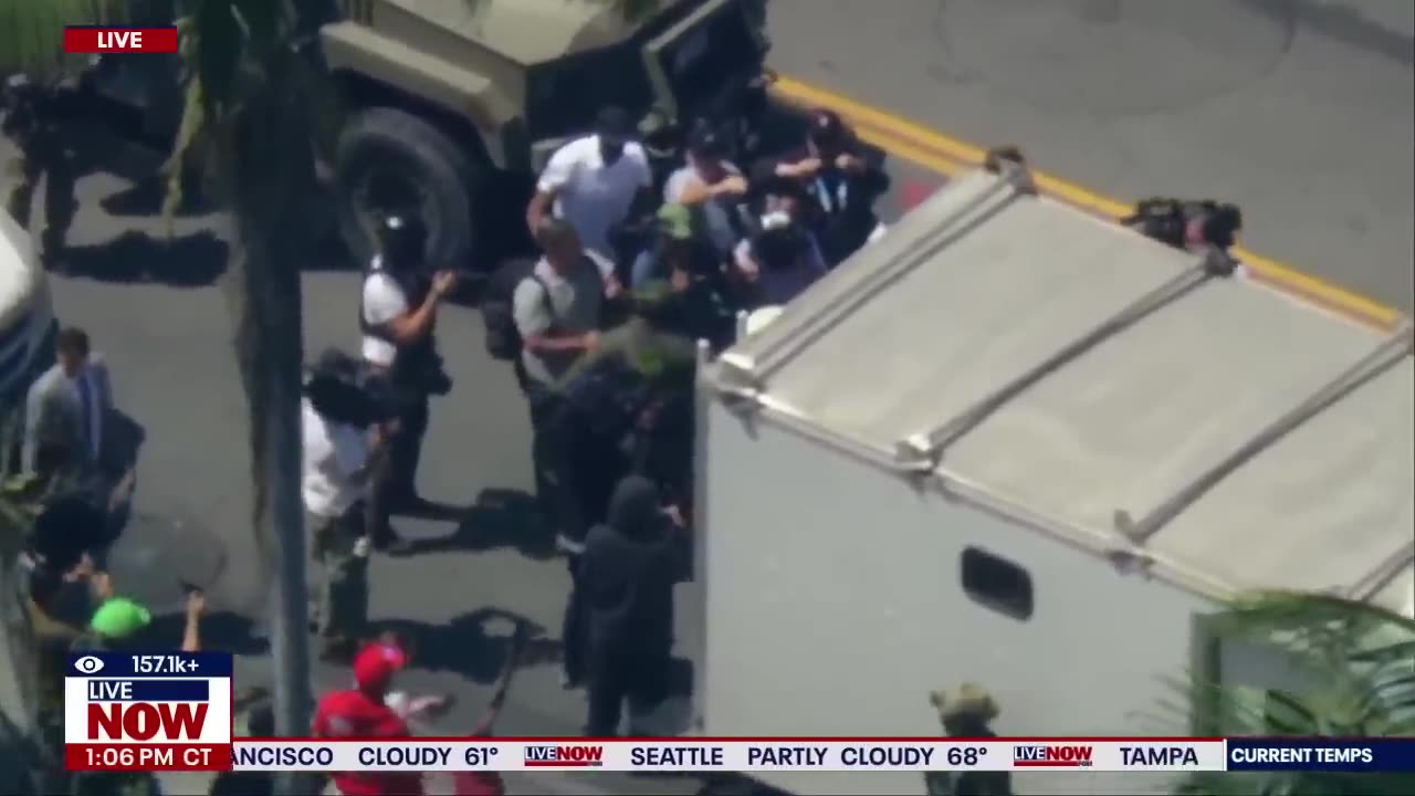 BREAKING: LA ICE raid, Mayor Karen Bass surrounded by massive crowd