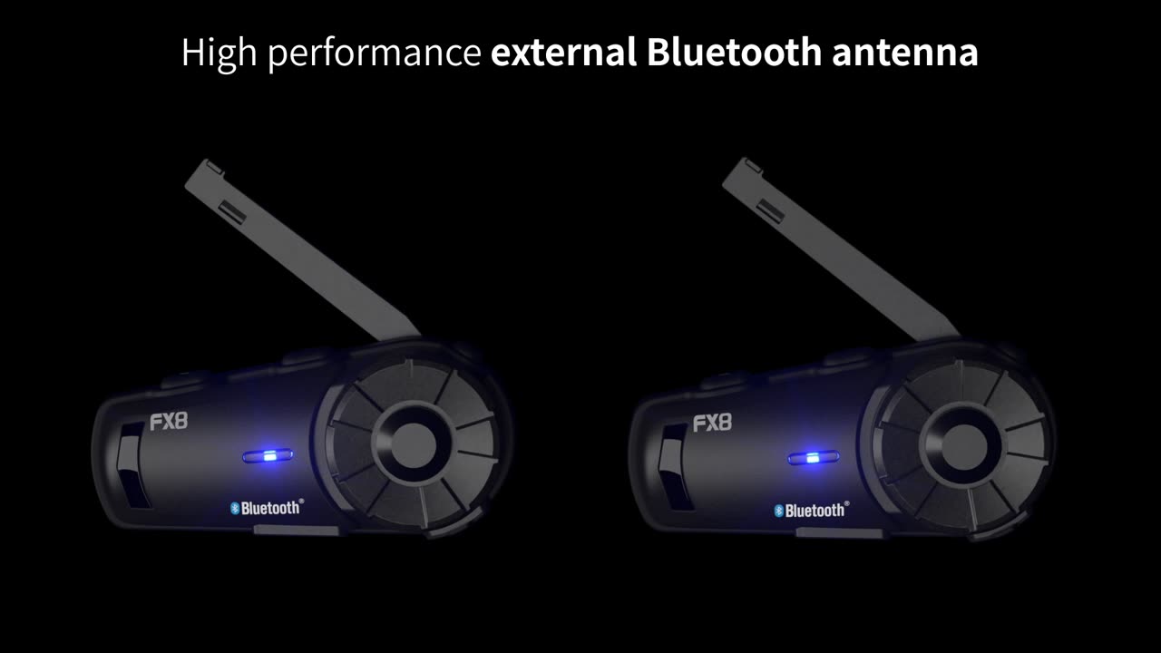 Fodsports FX8 Bluetooth Intercom 8 Riders Group Headset
