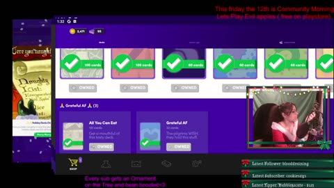 Come play Evil Apples with Mrs. Claus! Community Day! 🍪🥛(◕‿◕)