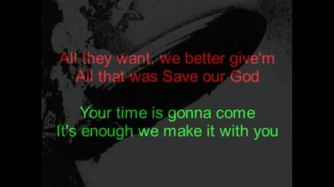 Led Zeppelin I #6 Black Mountain Side (backward lyrics in red)