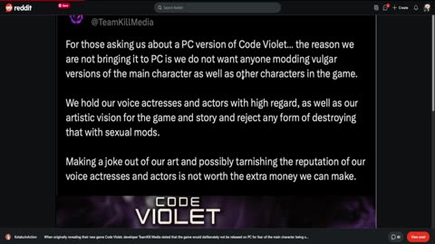 Code Violet Goes Fully Gooner After Insulting Gooners