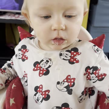 Messy Breakfast Time With Baby Kayla — “Nam Nam” 🥣😂