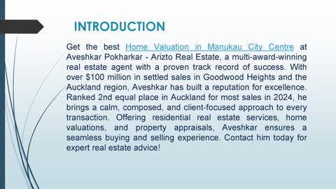 Get the best Home Valuation in Manukau City Centre