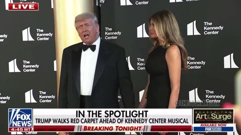 President Trump & Melania arrived at the Kennedy Center for the premiere of
