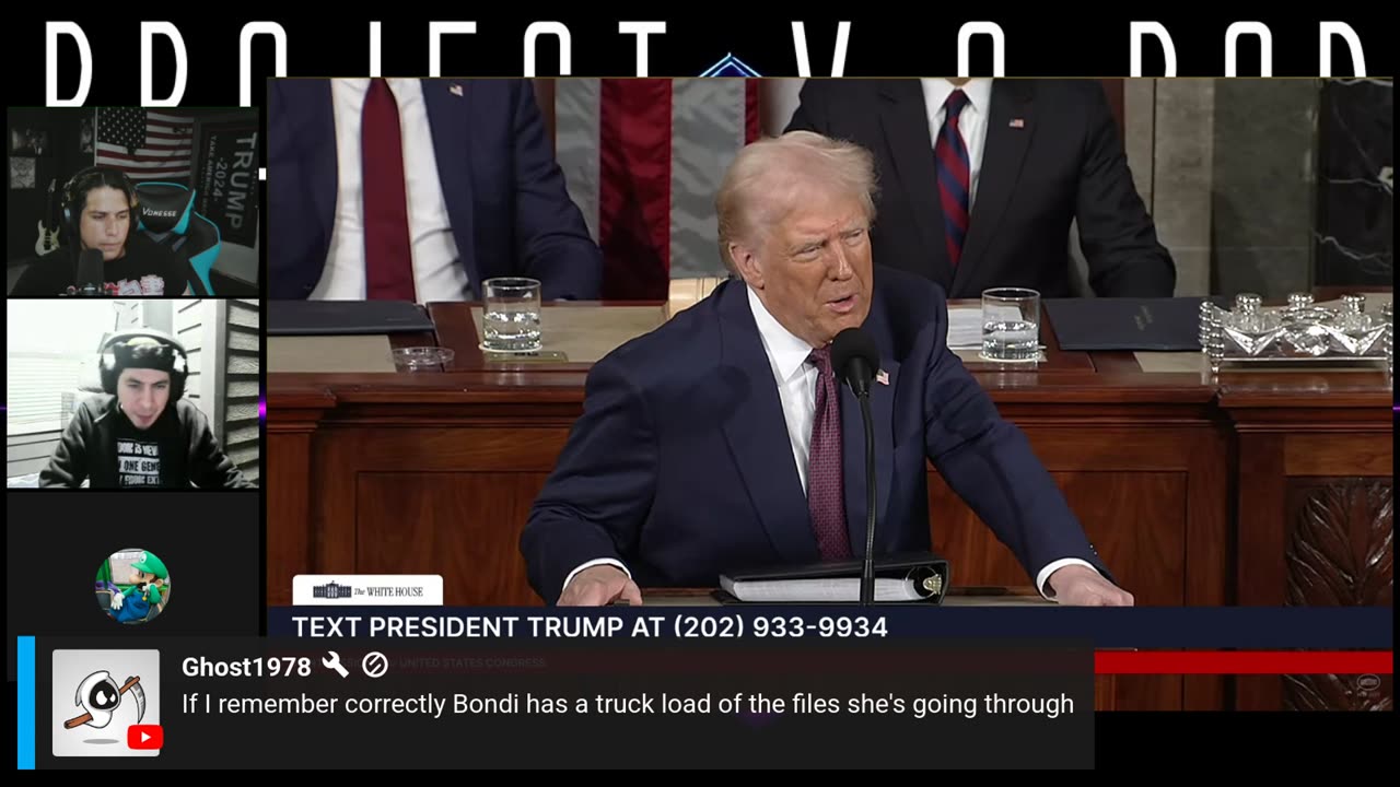 3/4/25 Throwback Trump addresses a joint session of Congress!! Open Panel WATCH PARTY!!!