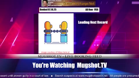 Mugshot TV - Live Arrest Booking Video Stream