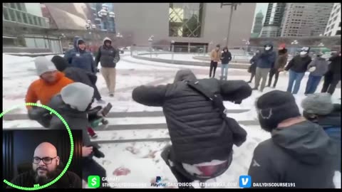 Police Drone Stuck on Power Line - Rioters Destroy