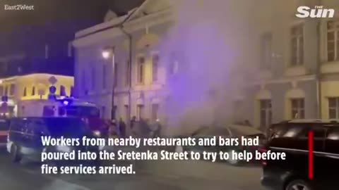 One of Vladimir Putin's limousines exploded and caught fire in Moscow